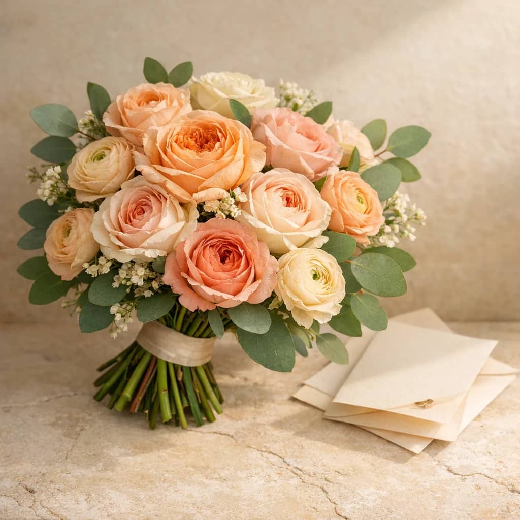 International Day of Women and Girls of African Descent floral calendar still life with garden roses, ranunculus, eucalyptus