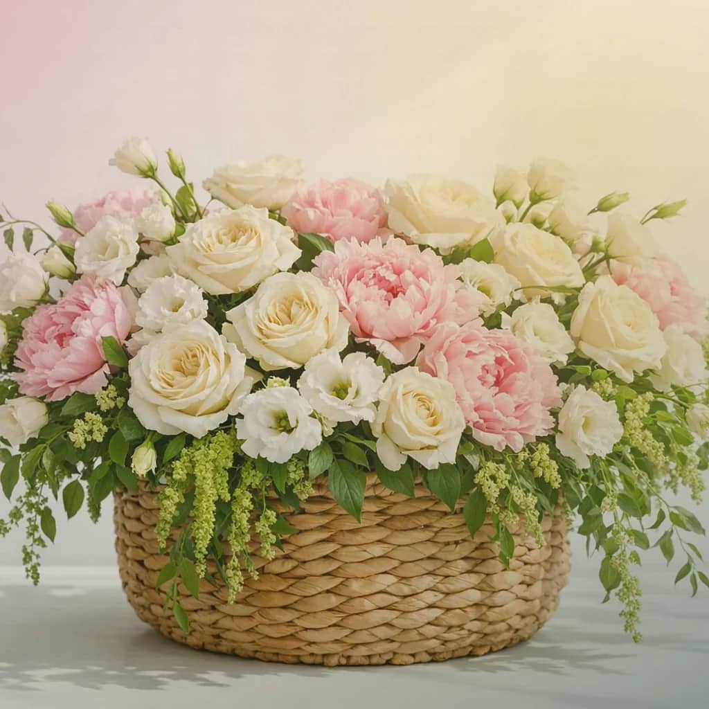 Black History Month flowers preview with red garden roses, golden craspedia, and deep eucalyptus in pan african crimson, honor gold, and deep forest tones from Lina Flowers