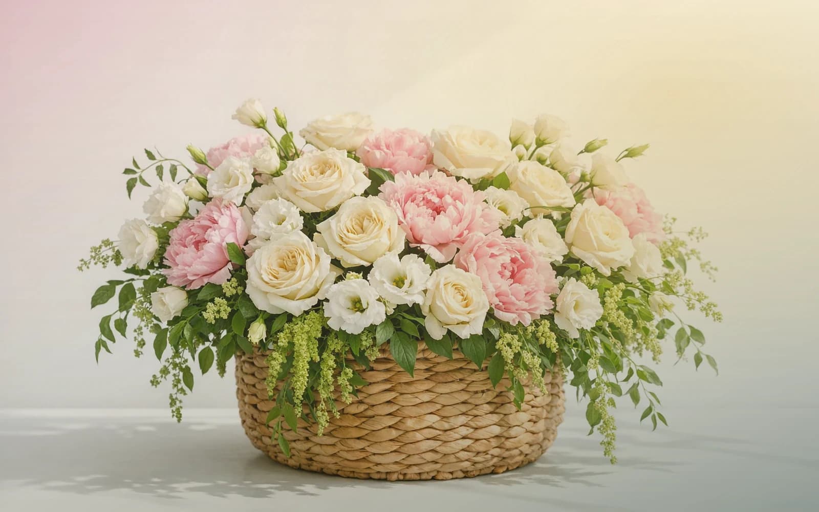 Black History Month flowers with red garden roses, golden craspedia, and deep eucalyptus, pan african crimson, honor gold, and deep forest color direction, and premium grounded, celebratory, dignified, and richly colored styling from Lina Flowers