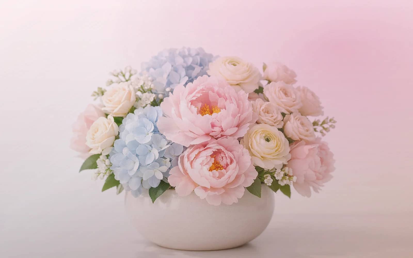 Galentine's Day flowers with pink garden roses, coral ranunculus, and blush tulips, blush pink, raspberry, and warm coral color direction, and premium playful, warm, friendship-led, and joyfully feminine styling from Lina Flowers
