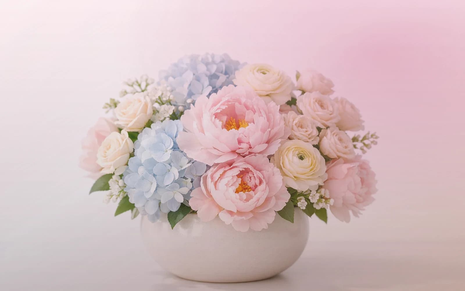 Galentine's Day flowers with pink garden roses, coral ranunculus, and blush tulips, blush pink, raspberry, and warm coral color direction, and premium playful, warm, friendship-led, and joyfully feminine styling from LiNa Garden