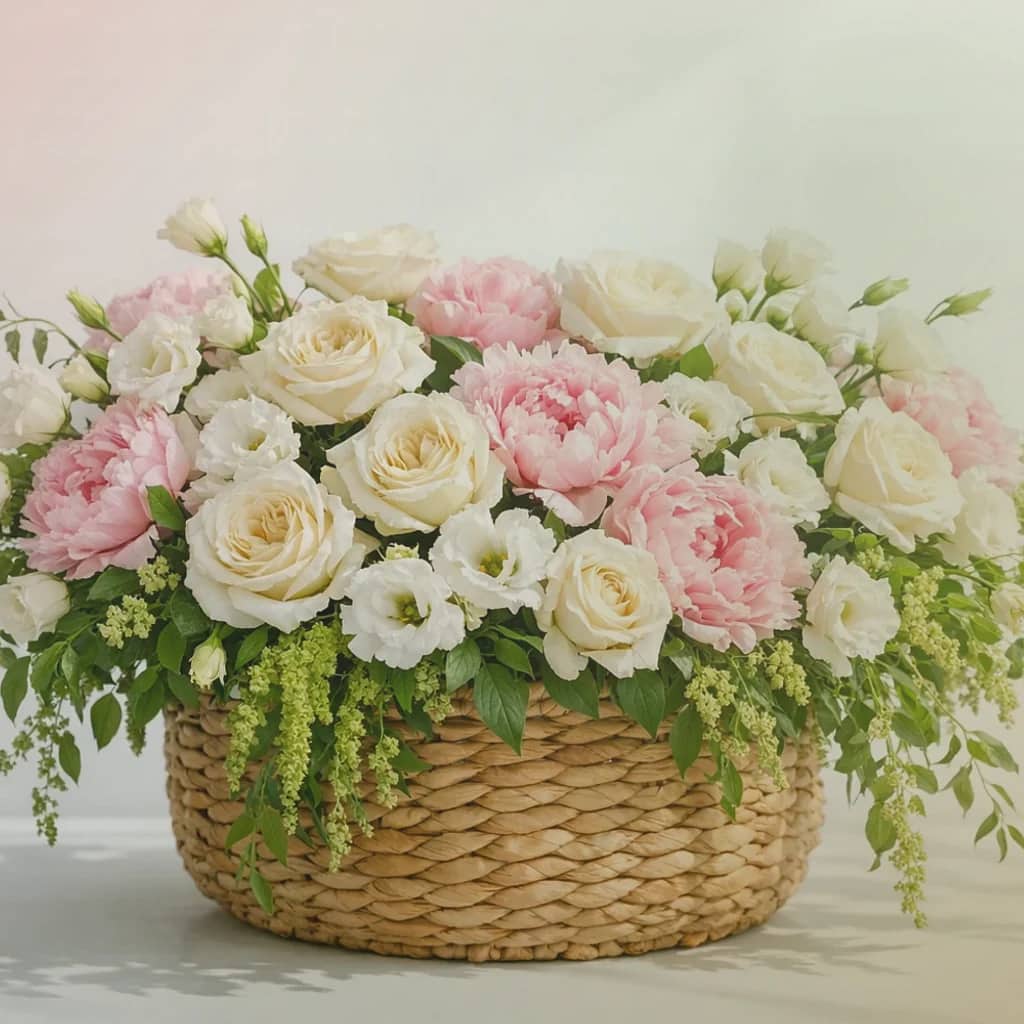 Indigenous Peoples' Day flowers preview with terracotta dahlias, sage eucalyptus, and gold craspedia in terracotta, sage green, and warm gold tones from Lina Flowers
