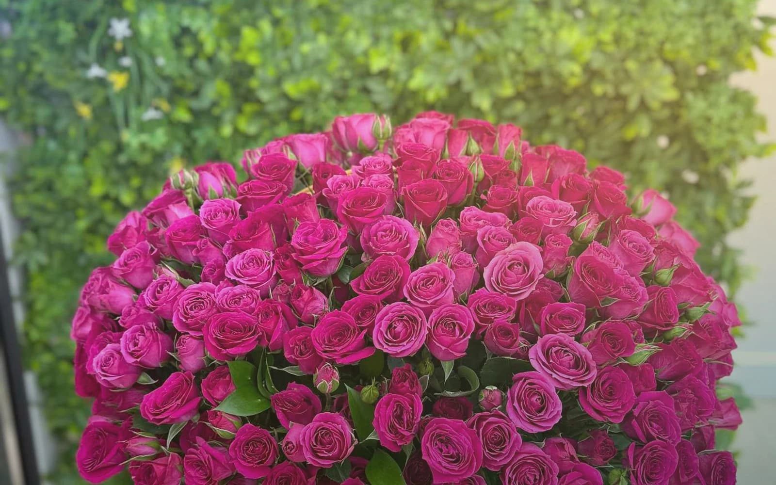 Krishna Janmashtami flowers with marigolds, blue delphinium, and garden roses, peacock blue, marigold yellow, and jewel green color direction, and premium devotional, jewel-toned, warm, and respectfully celebratory styling from LiNa Garden