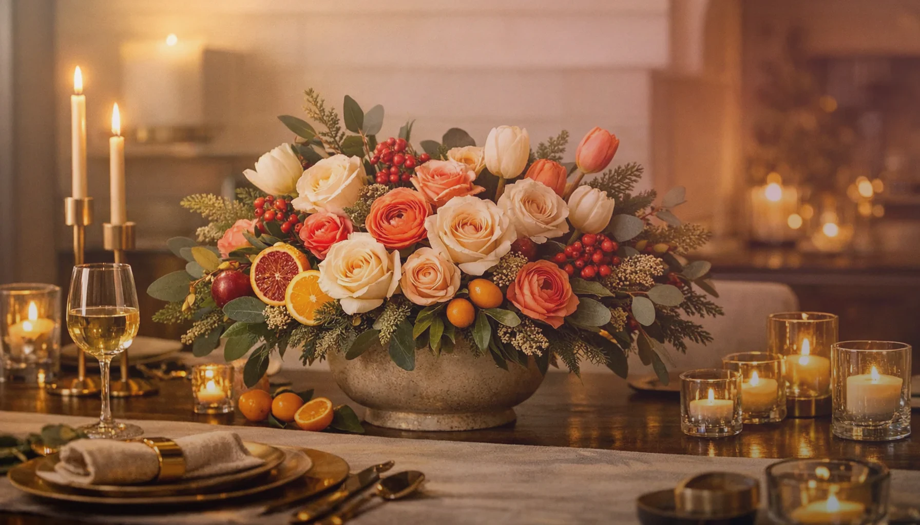 Patriot Day flowers collection banner with white roses, red ranunculus, and blue delphinium and reverent, quiet, dignified, and historically grounded styling from Lina Flowers