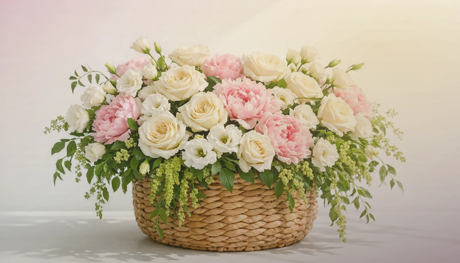 Three Kings Day flowers collection banner with red garden roses, burgundy ranunculus, and magnolia leaves and ceremonial, jewel-toned, warm, and reverent styling from Lina Flowers