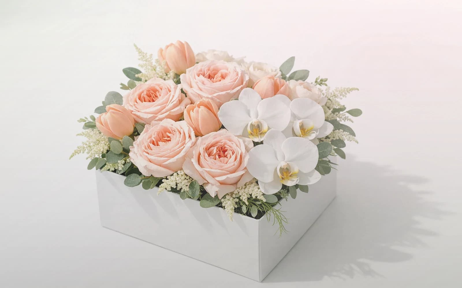 World Mental Health Day flowers with cream roses, blush ranunculus, and sage eucalyptus, soft sage, gentle blush, and warm cream color direction, and premium calm, restorative, gentle, and quietly supportive styling from LiNa Garden