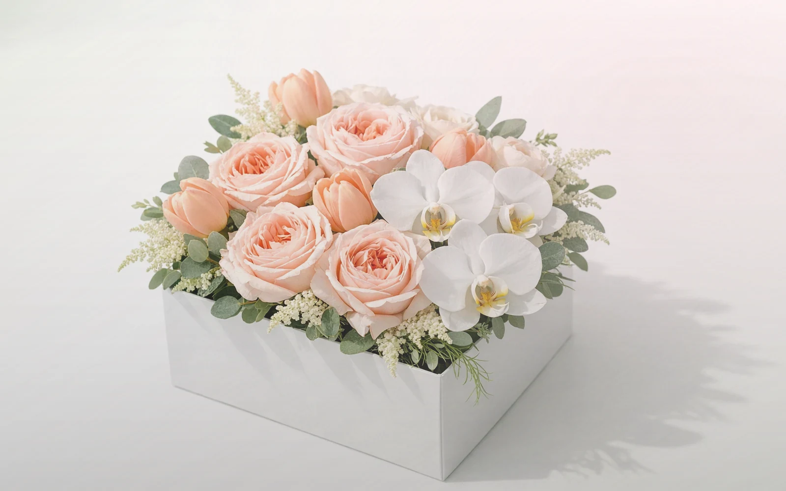 World Mental Health Day flowers with cream roses, blush ranunculus, and sage eucalyptus, soft sage, gentle blush, and warm cream color direction, and premium calm, restorative, gentle, and quietly supportive styling from Lina Flowers