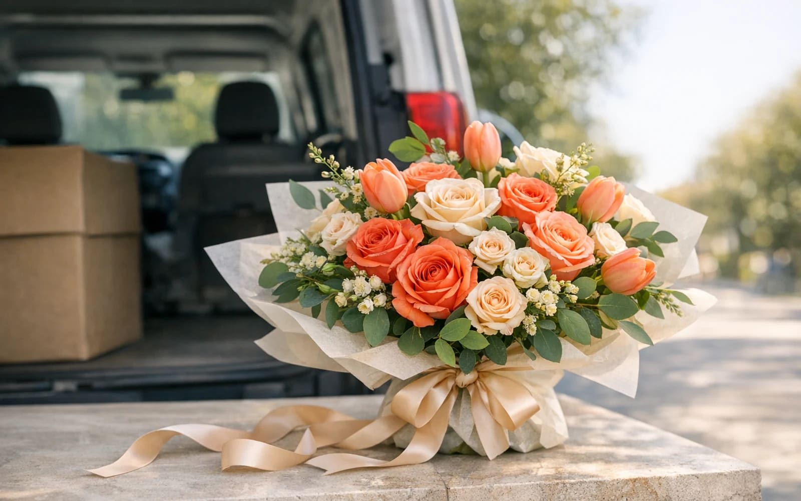 Lina Flowers arrangement prepared for local flower delivery in Van Nuys