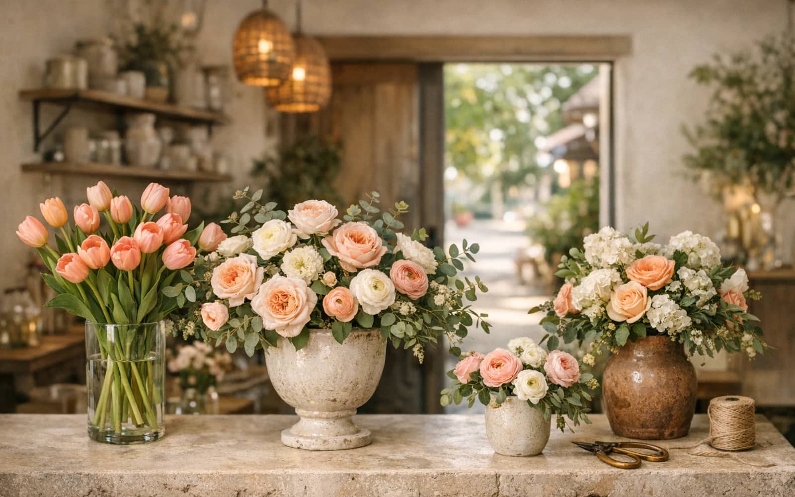 Lina Flowers visit page image with welcoming florals, natural light, and warm local studio mood