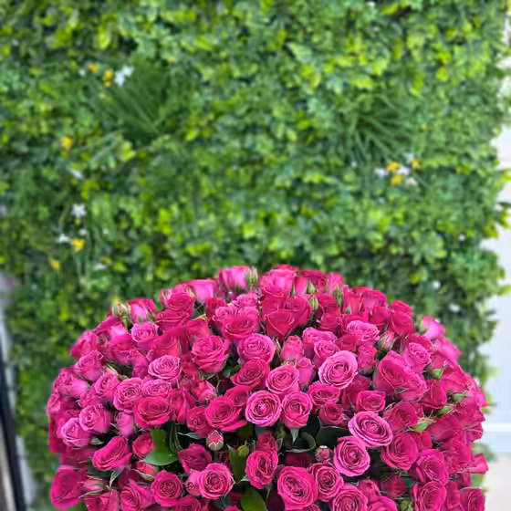 Showstopper Pink bright pink rose arrangement for birthdays and events from Lina Flowers